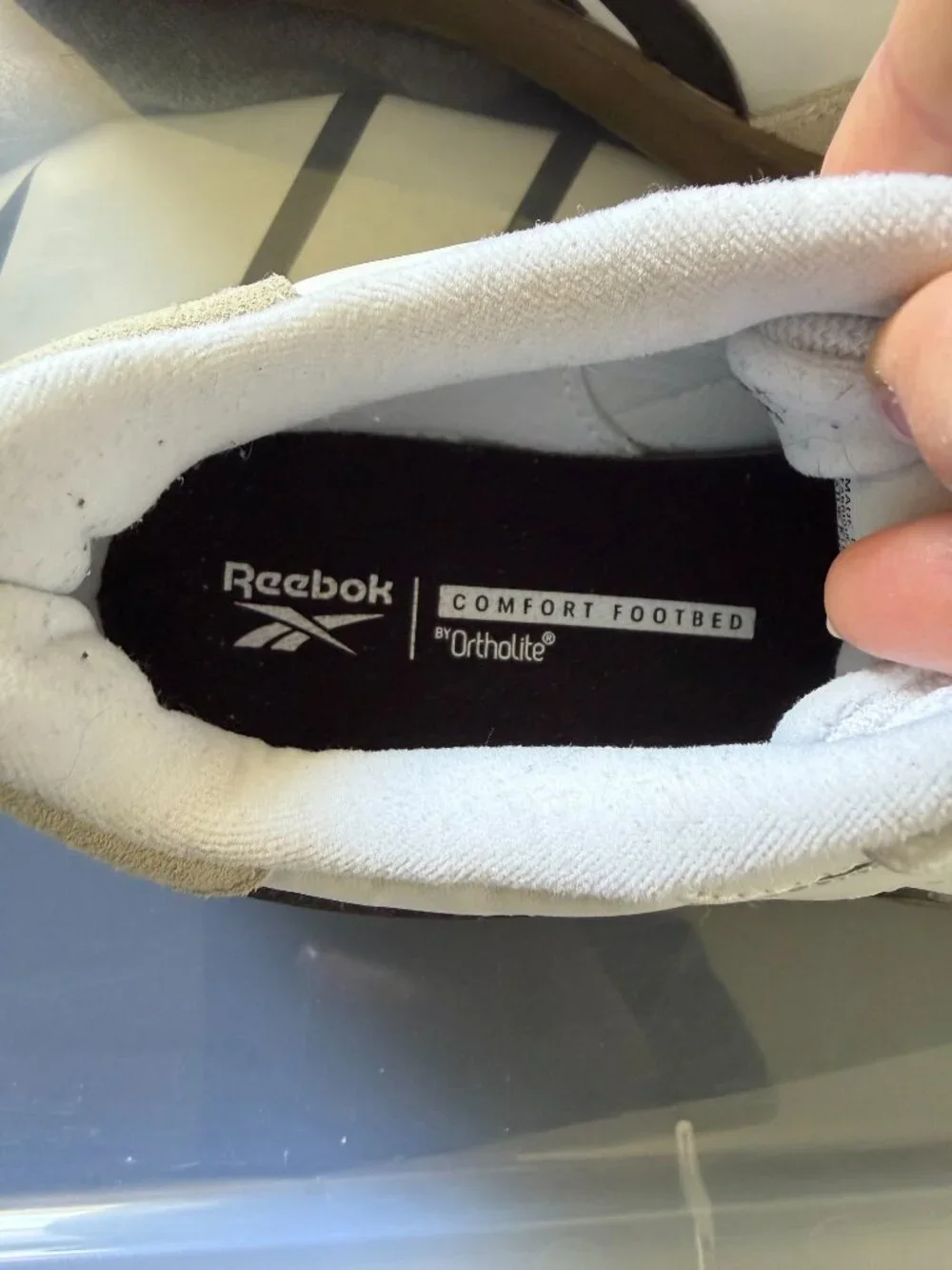 Reebok White Black Cream Classic Sneakers